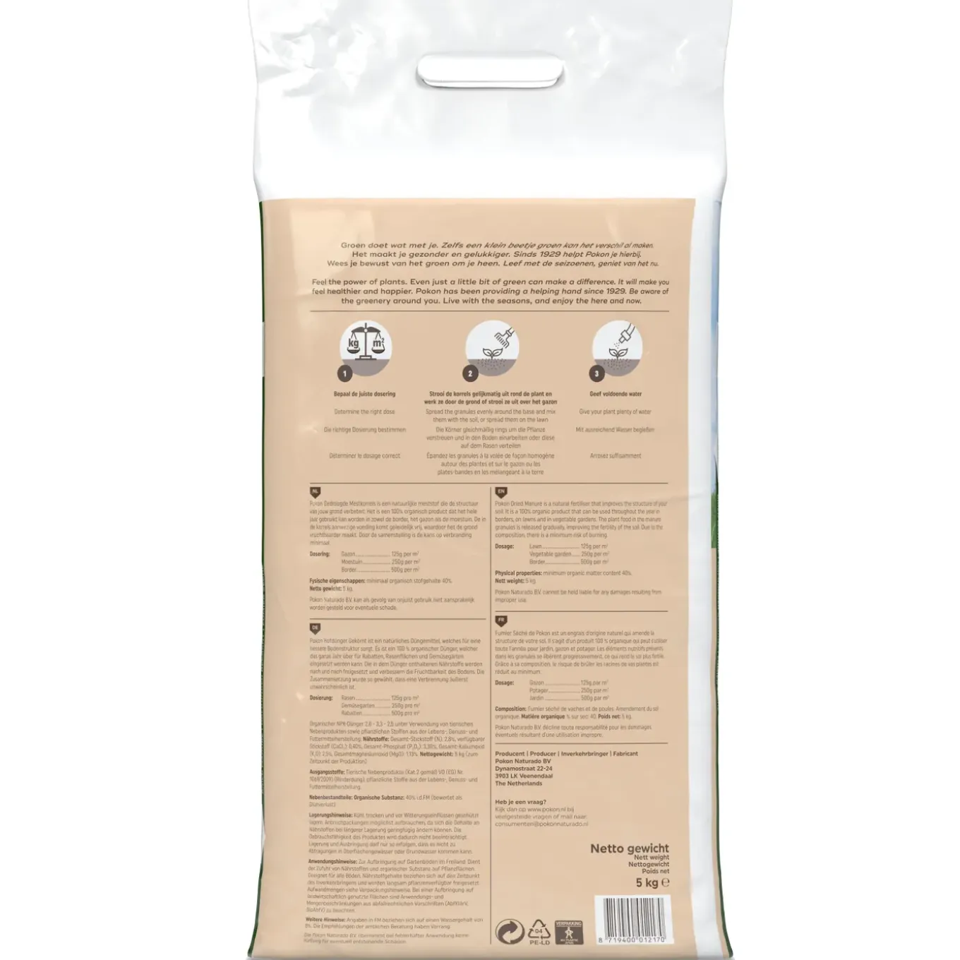 Pokon Gedroogde Mestkorrel - 5kg