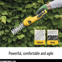 Powerplus Accu Gras En Haagschaar 8 V Met Accu En Lader 2 In 1 Snoeien En Trimmen, Tuingereedschap