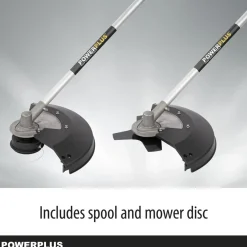 Powerplus Elektrische Bosmaaier 2 in 1 Maaier En Grastrimmer Met Schouderharnas, Tuingereedschap