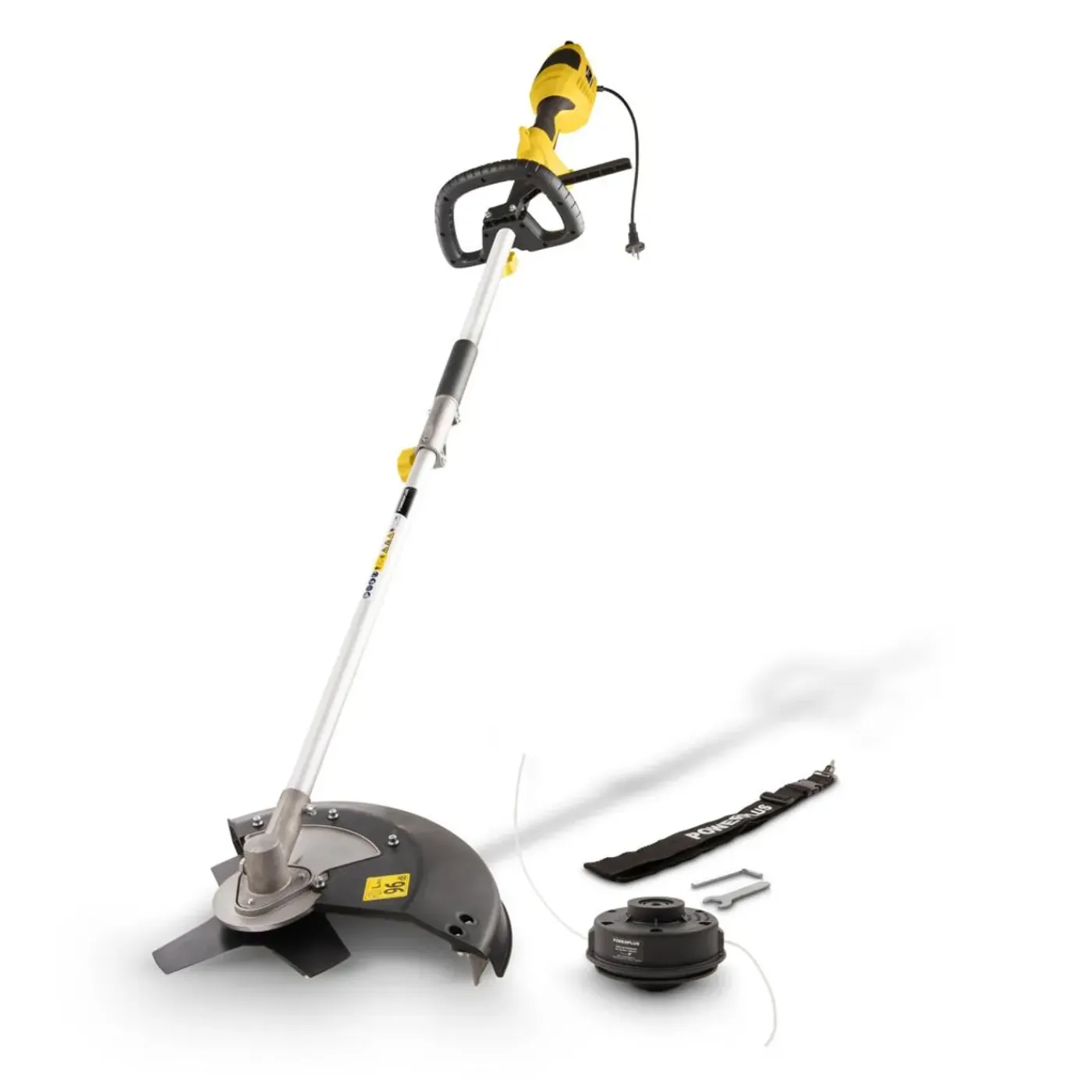Powerplus Elektrische Bosmaaier 2 in 1 Maaier En Grastrimmer Met Schouderharnas, Tuingereedschap