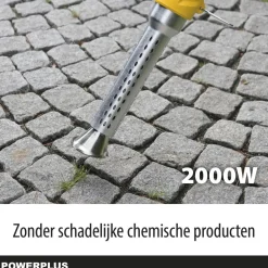 Powerplus Elektrische Onkruidverwijderaar 2000w, 115 Cm, 650°c, Onkruidtrekker
