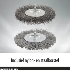 Powerplus Elektrische Telescopische Onkruidverwijderaar Met Nylon & Staal Borstel, Tuingereedschap