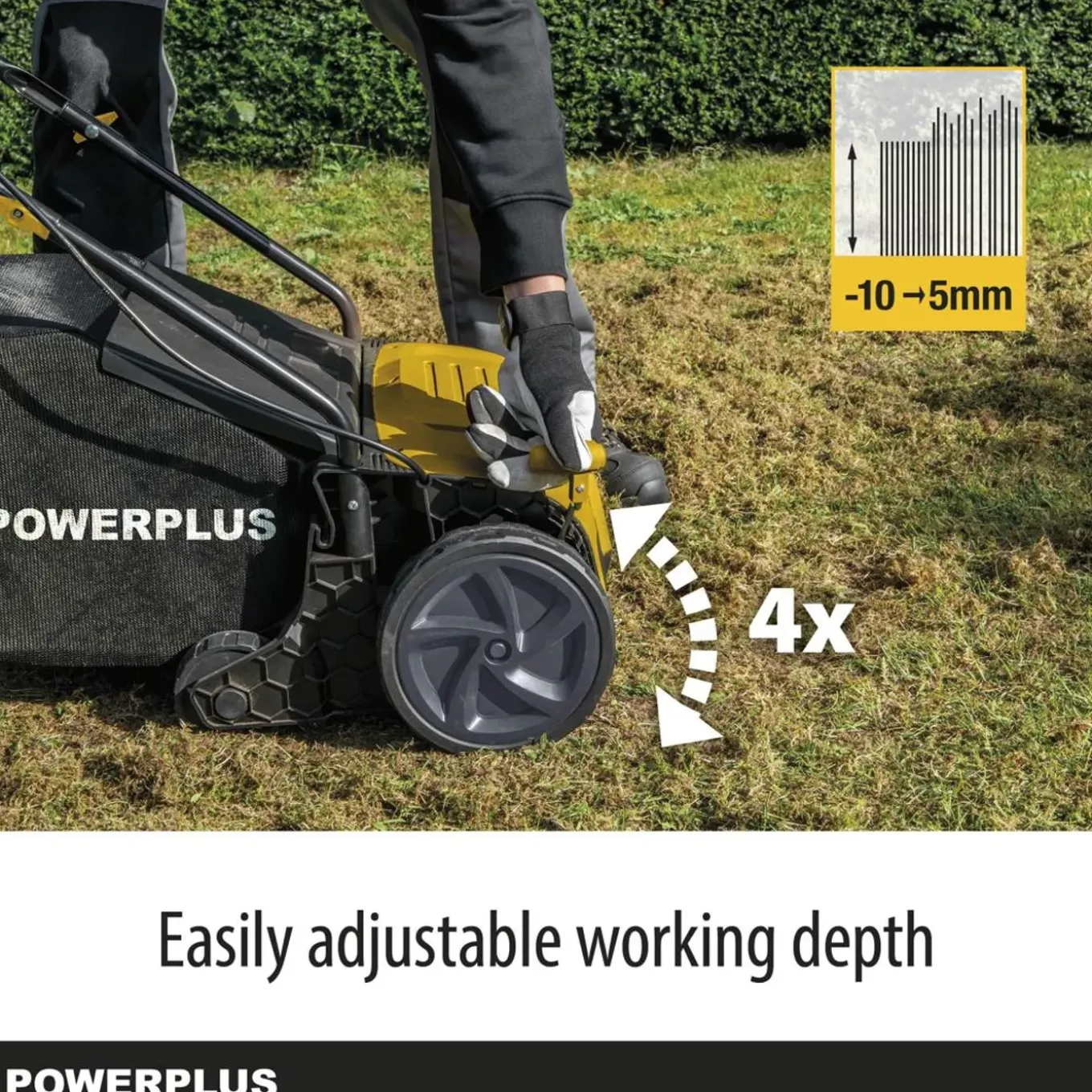 Powerplus Elektrische Verticuteermachine Powxg75130 - 1300 W Motor En Snijbreedte Van 320 Mm