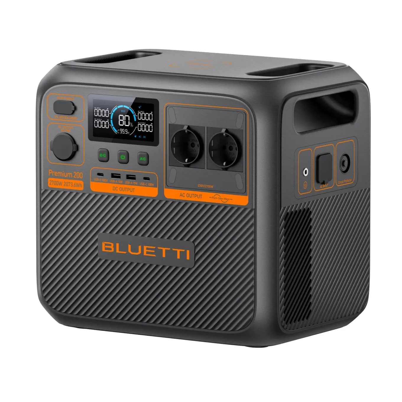 Powerstation Bluetti Premium 200 V2 (ac270p), Batterij 2073,6 Wh