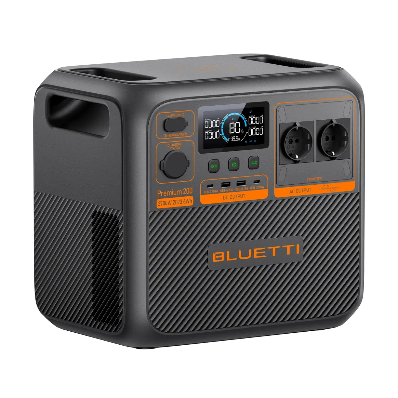 Powerstation Bluetti Premium 200 V2 (ac270p), Batterij 2073,6 Wh