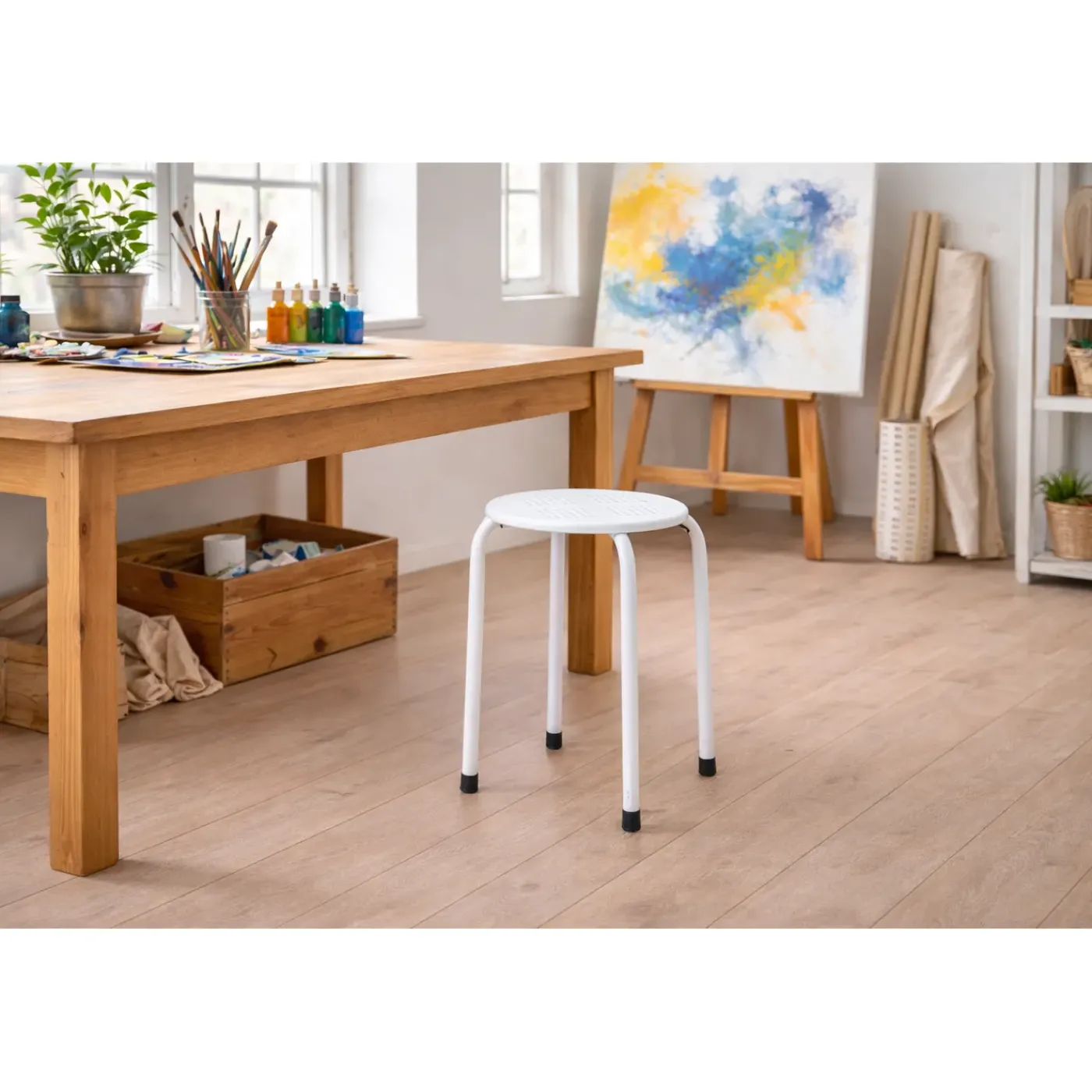 Practo home Kruk Metaal Wit Q010b