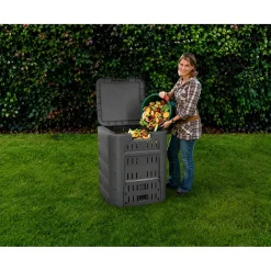 Practo tuincomposter PCP220N kunststof met schuif, 220L