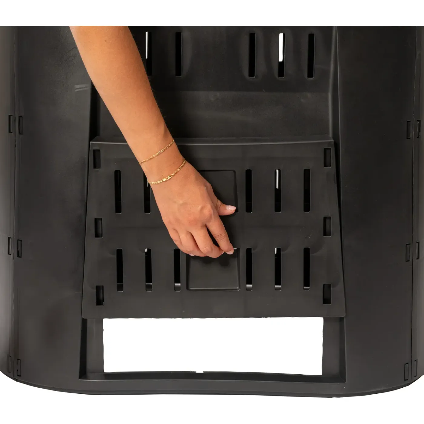 Practo tuincomposter PCP220N kunststof met schuif, 220L