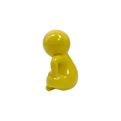 Present Time - Beeld Amigo Sitting Medium - Geel - 11,3x10,2x16,3 Cm