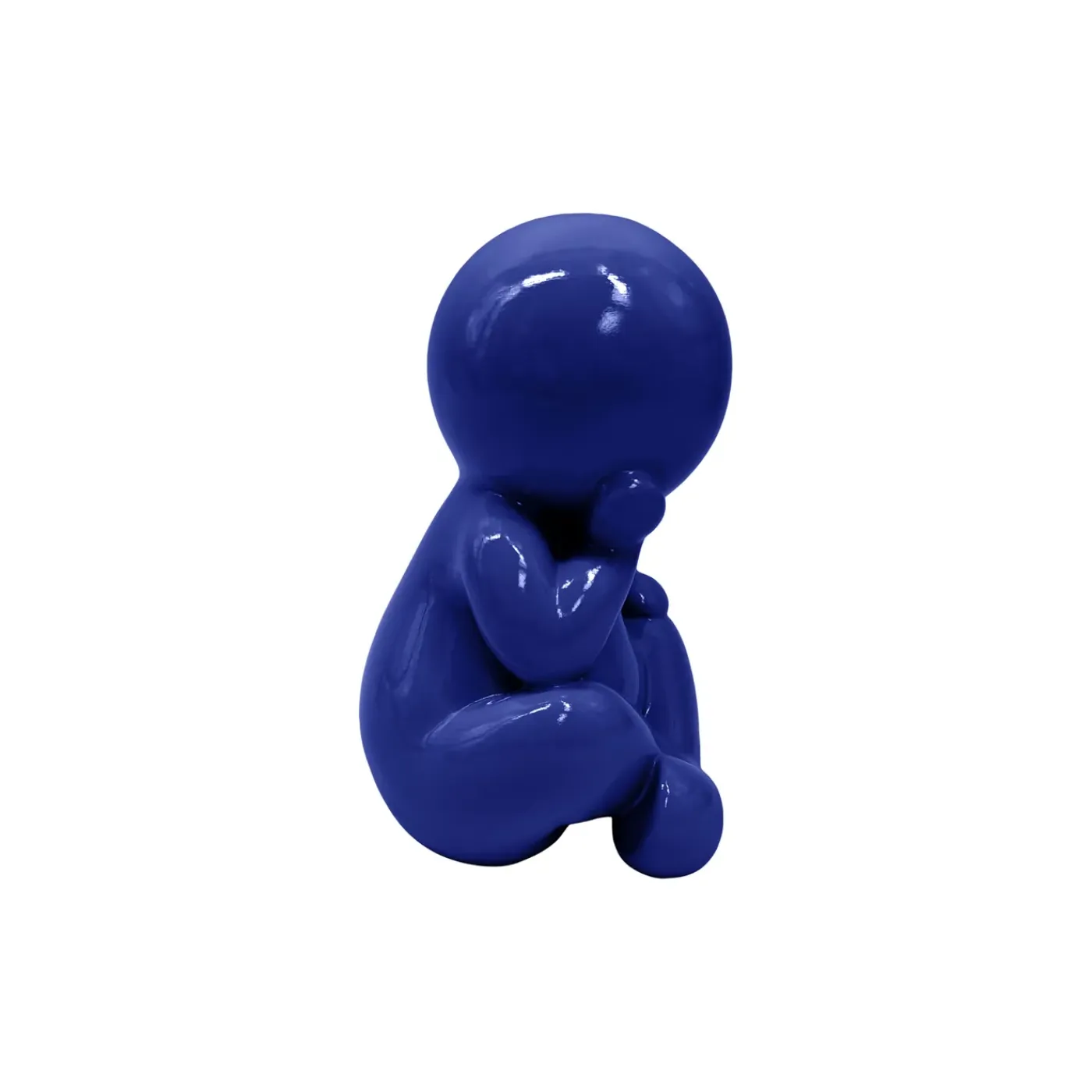 Present Time - Beeld Amigo Sitting Large - Blauw - 24x21x34,8 Cm