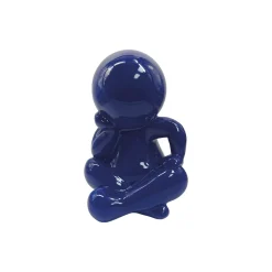 Present Time - Beeld Amigo Sitting Large - Blauw - 24x21x34,8 Cm