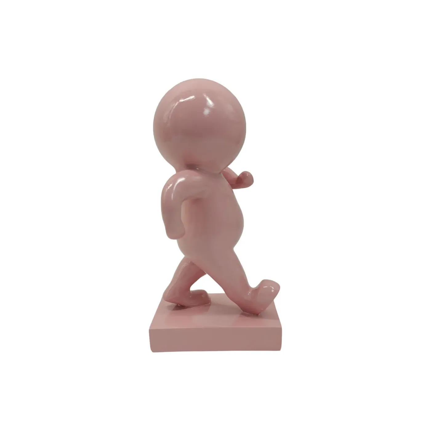 Present Time - Beeld Amigo Walking Medium - Roze - 10,5x9,8x20 Cm
