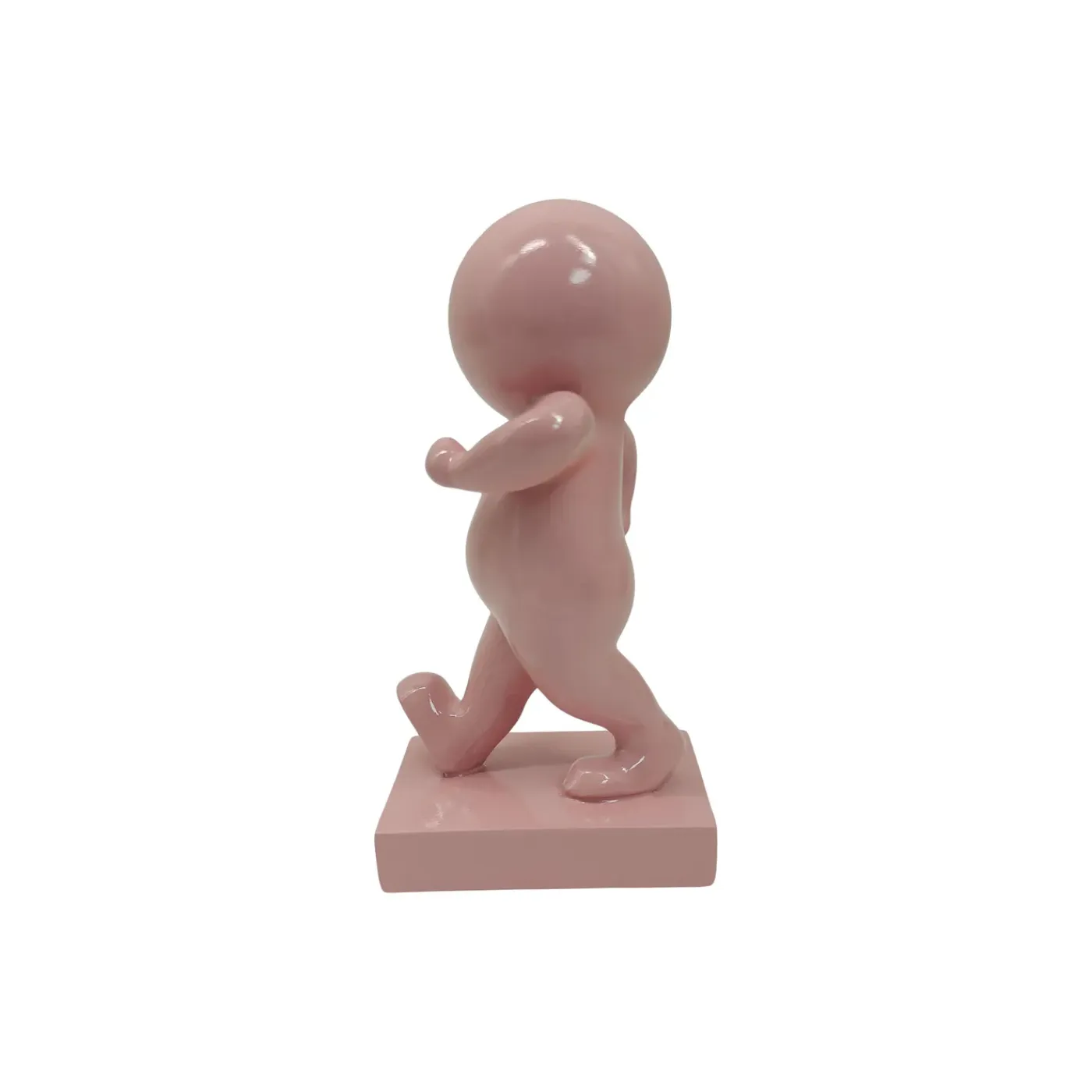 Present Time - Beeld Amigo Walking Medium - Roze - 10,5x9,8x20 Cm