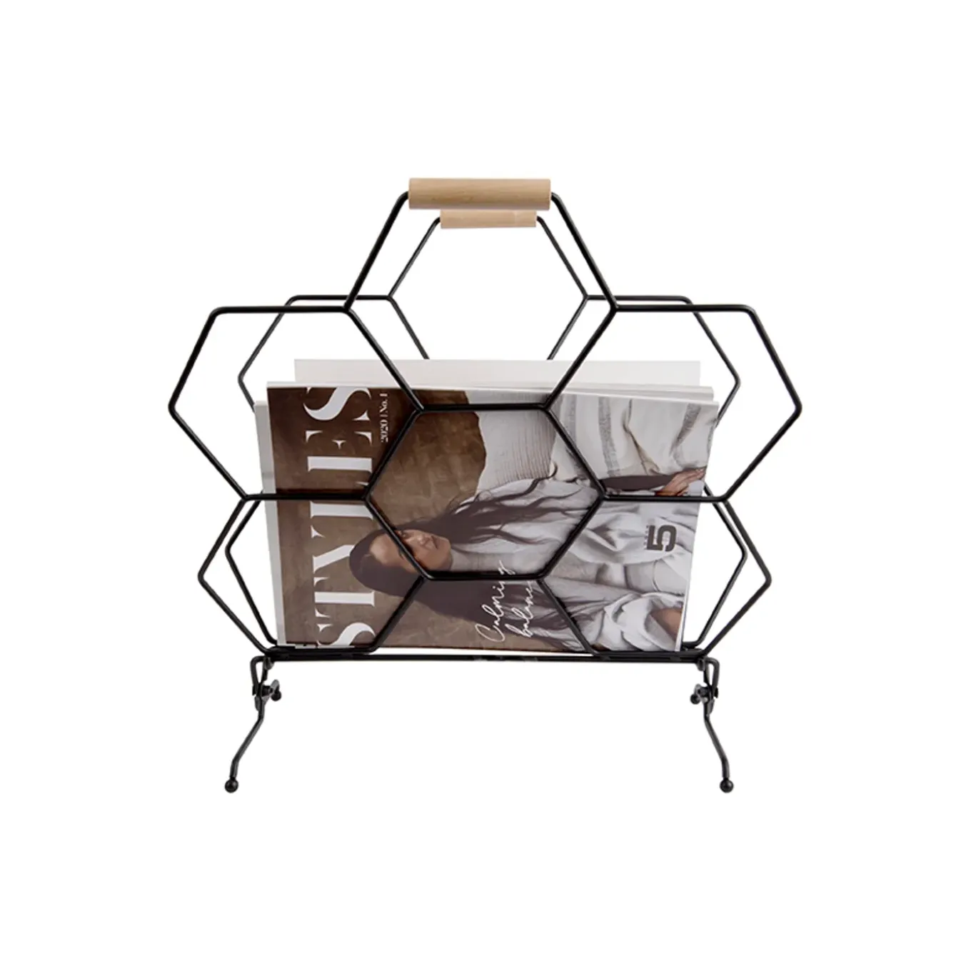 Present Time - Magazinehouder Honeycomb - Zwart