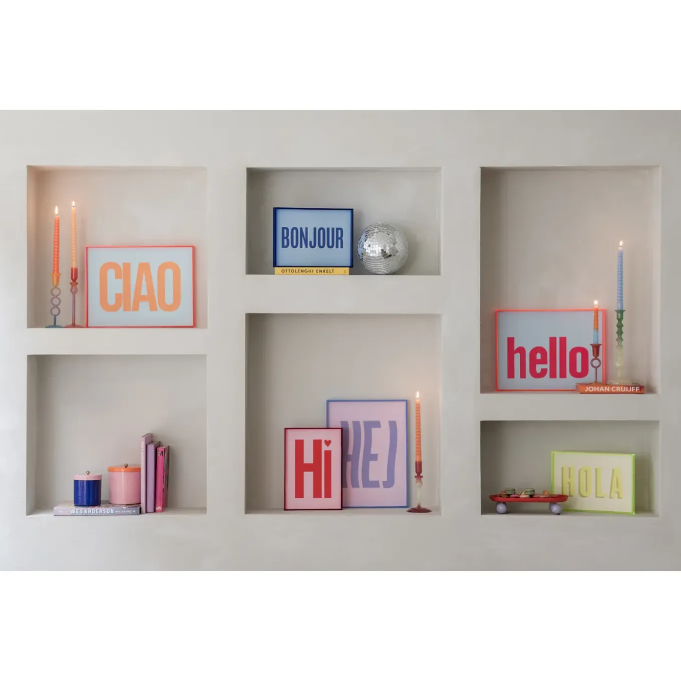 Present Time - Wall Art Ciao Large - Helderoranje