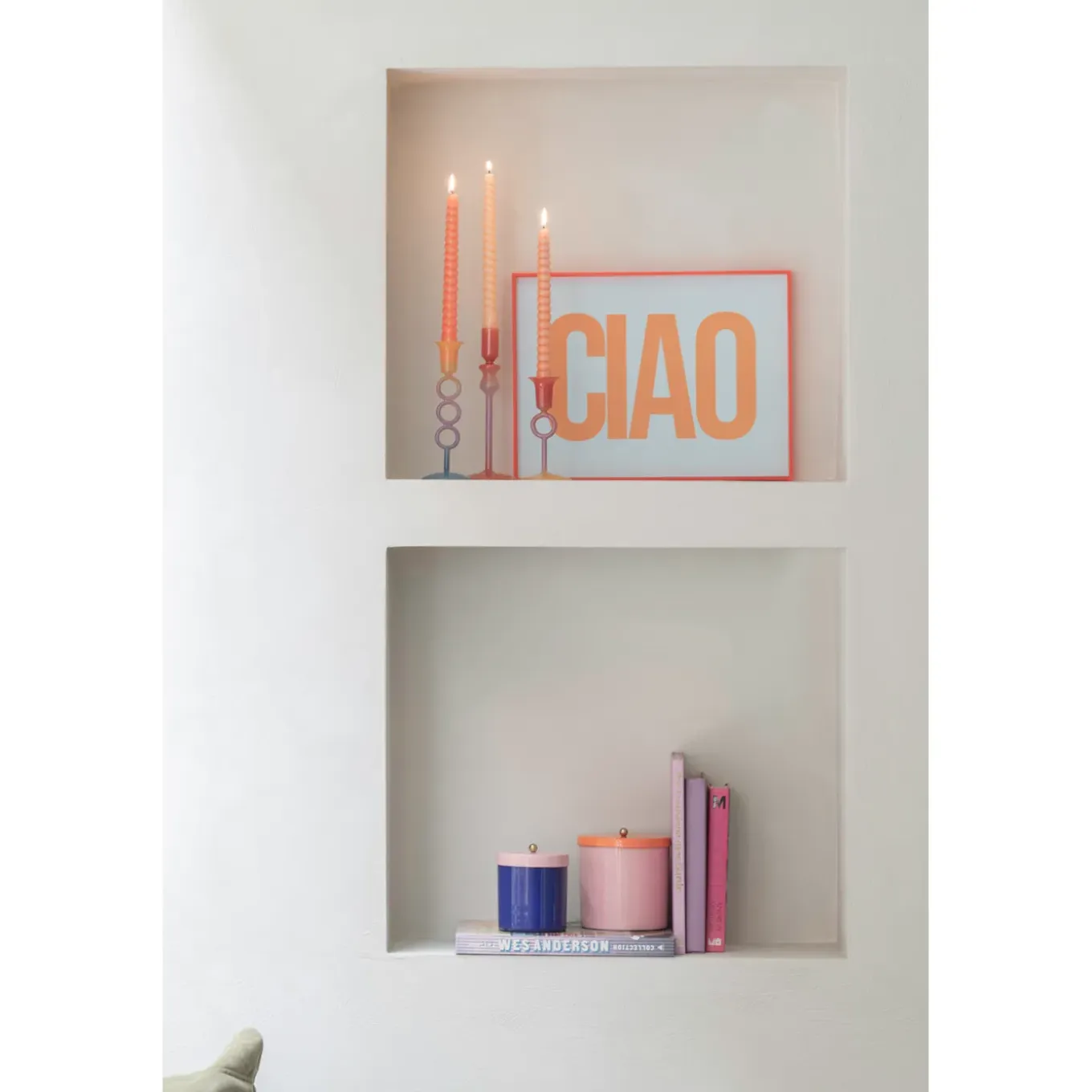 Present Time - Wall Art Ciao Large - Helderoranje