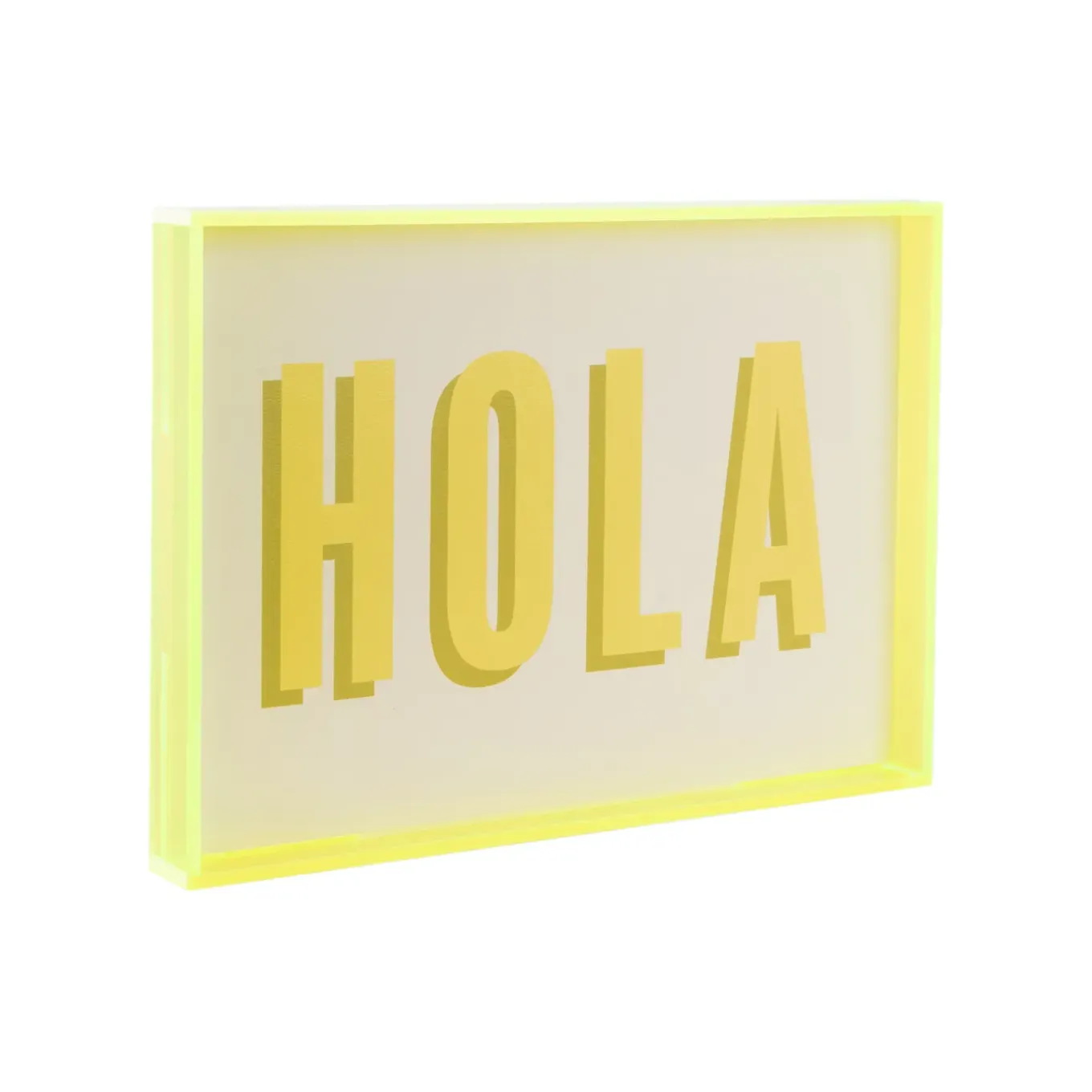 Present Time - Wall Art Hola Medium - Geel