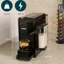 Princess Capsule & Latte Pro - Capsule Koffiemachine - 20 Bar - Automatische Melkopschuimer - 249455