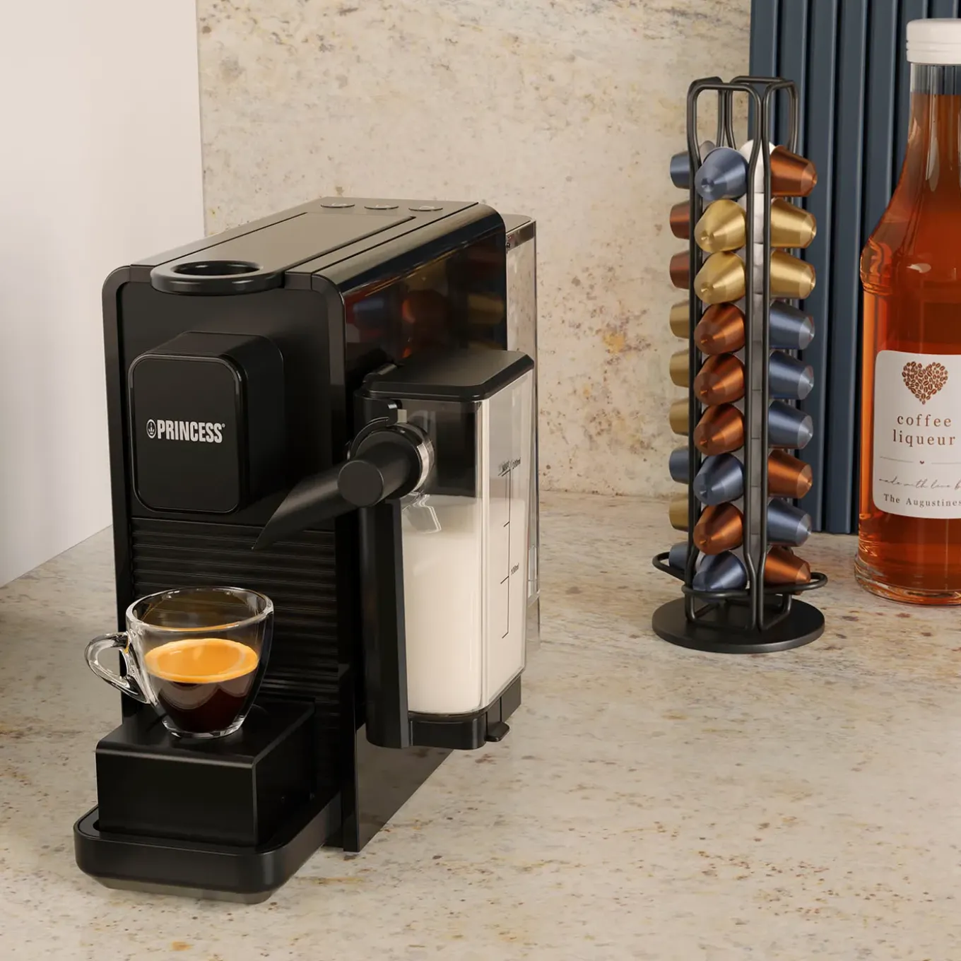 Princess Capsule & Latte Pro - Capsule Koffiemachine - 20 Bar - Automatische Melkopschuimer - 249455