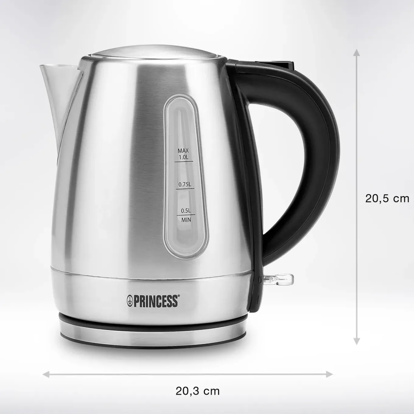 Princess RVS Waterkoker – 1L – 2200W – Compact - 236023