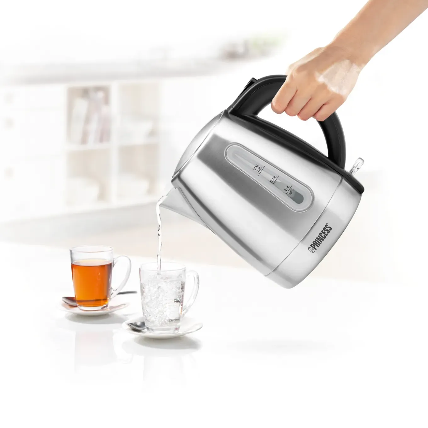 Princess RVS Waterkoker – 1L – 2200W – Compact - 236023