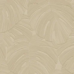 Origin Wallcoverings Proefstaal Behang Tropische Bladeren Taupe - 26.5 X 21 Cm - 348024-s