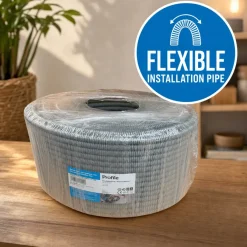 Profile Voorbedrade Flexibele Buis 16 Mm 100 M Grijs Met Vd Draad Voor Binneninstallaties