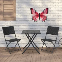 Pro Garden Wanddecoratie Vlinder - Roze - 34 X 28cm - Metaal
