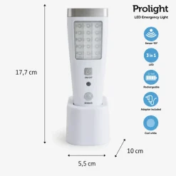 Prolight Led Noodverlichtingslamp 3-in-1 Wit Met Bewegingssensor - 3 M