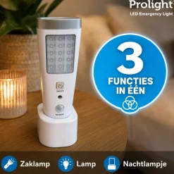 Prolight Led Noodverlichtingslamp 3-in-1 Wit Met Bewegingssensor - 3 M