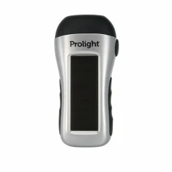 Prolight Zaklamp Oplaadbaar Via Dynamo, Usb En Solar - Grijs