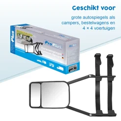 Proplus - Caravan Spiegel Duo - Zwart - 23 Cm - Voor Links En Rechts