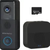 Protectly Deurbel 2k Video - Bedraad/draadloos - Gong - 64gb Sd