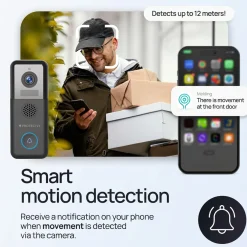 Protectly Deurbel 2k Video - Bedraad/draadloos - Gong - 64gb Sd