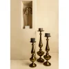 Ptmd Candlestick Centy - 21x21x85 Cm - Aluminium - Brass