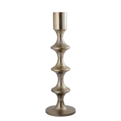 Ptmd Candlestick Taika - 31x31x92 Cm - Aluminium - Gold