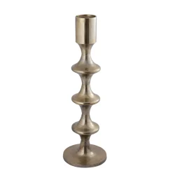 Ptmd Candlestick Taika - 31x31x92 Cm - Aluminium - Gold