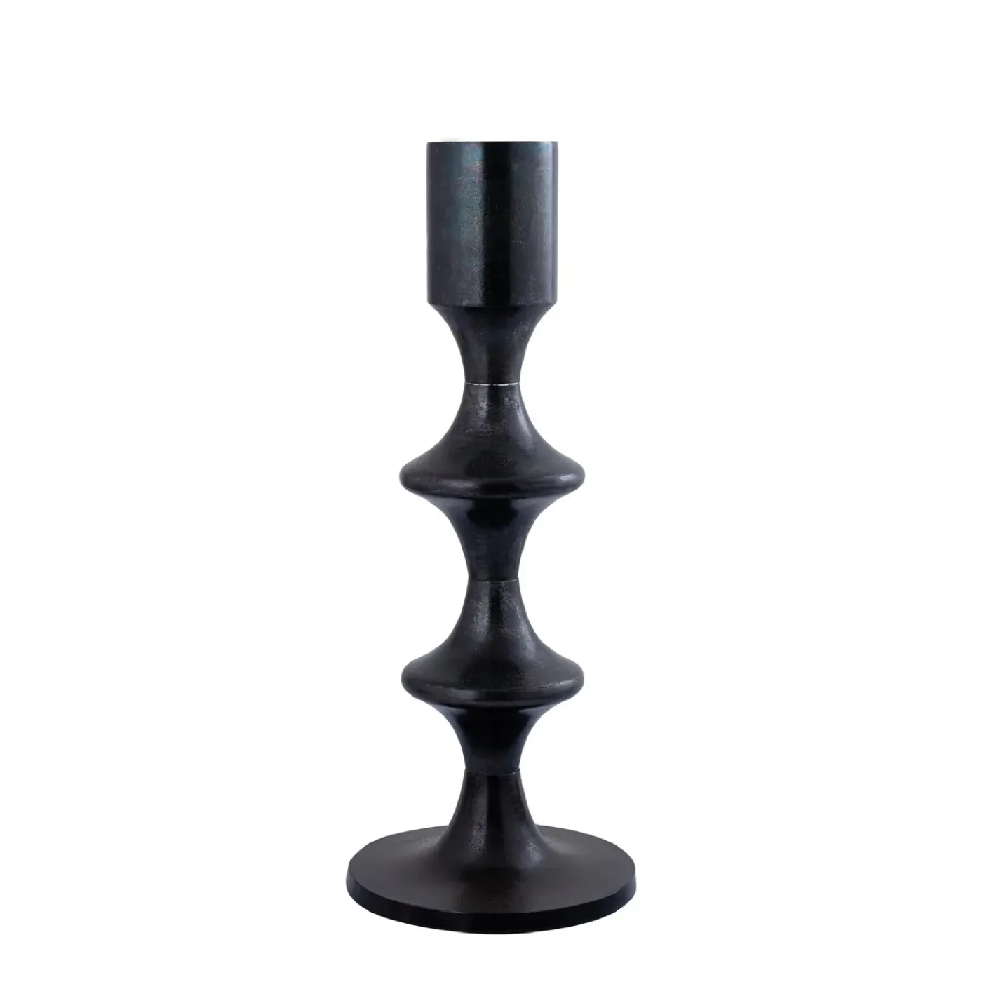 PTMD Collection Ptmd Candlestick Taika - 31x31x73 Cm - Aluminium - Black