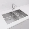 Pure.sink Comfort 1,5 Anderhalve Rvs Spoelbak 34+18 Cm Grote Bak Links Pcm341840-02.