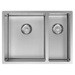 Pure.sink Comfort 1,5 Anderhalve Rvs Spoelbak 34+18 Cm Grote Bak Links Pcm341840-02.