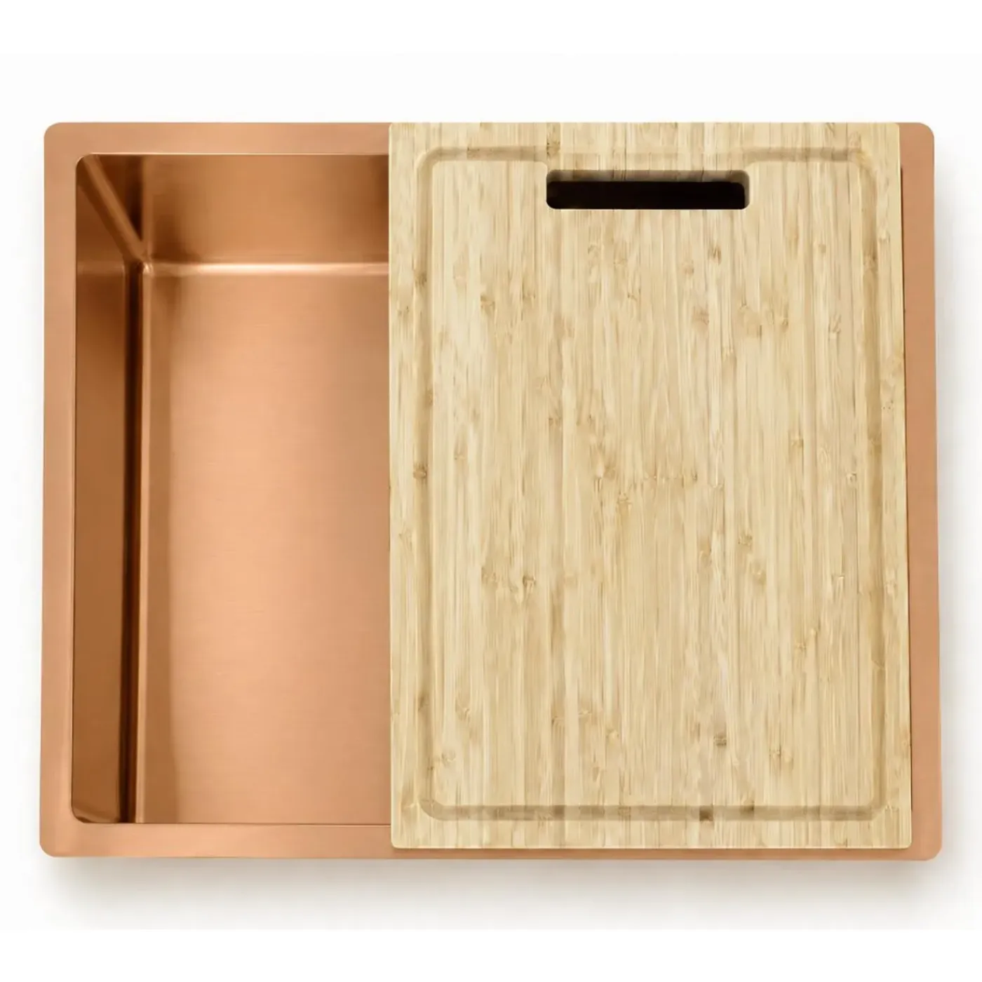 Pure.Sink Comfort Pvd Rosé Koper Spoelbak 50x40 Cm 10mm Radius Onderbouw, Vlakbouw En Opbouw