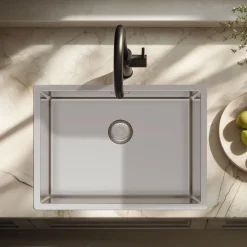 Pure.Sink Comfort Speciale 35cm Korte Rvs Spoelbak 50x35 Cm Ruimte Besparend Pcm5035-02.