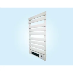 PURLINE Elektrisch Handdoekrek 1500w In Aluminium- Wit- Led-display En Wifi-bediening