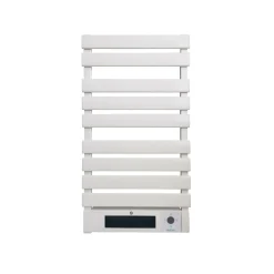 PURLINE Elektrisch Handdoekrek 1500w In Aluminium- Wit- Led-display En Wifi-bediening