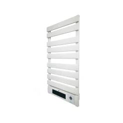 PURLINE Elektrisch Handdoekrek 1500w In Aluminium- Wit- Led-display En Wifi-bediening