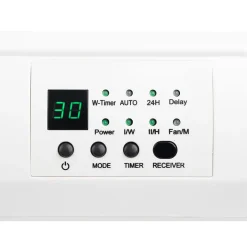 Purline Keramische Splitverwarmer 2000 W- Wandmontage- Wit- Afstandsbediening- Timer- 3 Bedrijfsmodi