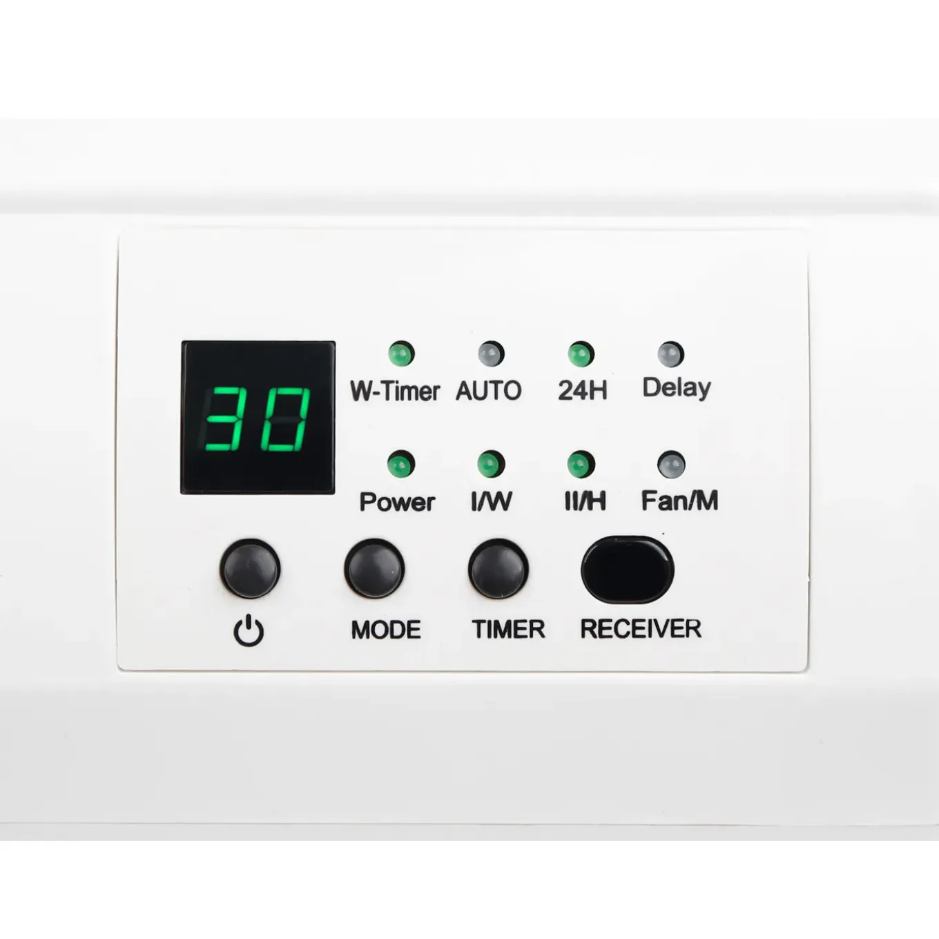 Purline Keramische Splitverwarmer 2000 W- Wandmontage- Wit- Afstandsbediening- Timer- 3 Bedrijfsmodi