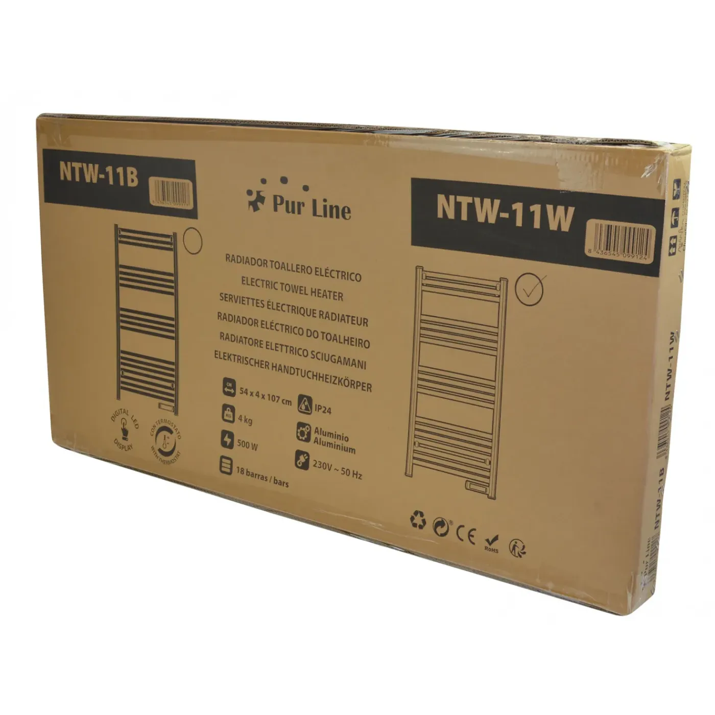 PURLINE 500 W Aluminium Handdoekhouder Met Timer