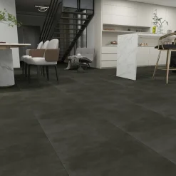 PVC Vloertegel XXL Solid Dark Concrete - 4-zijdige V-groef - 6,5+2mm - 2,977m²
