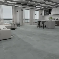 PVC Vloertegel XXL Solid Rock Grey Concrete - 4-zijdige V-groef - 2,977m²
